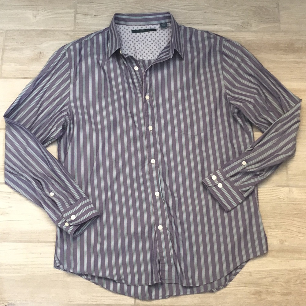 Perry Ellis Slim Fit Dress Shirt- Size L